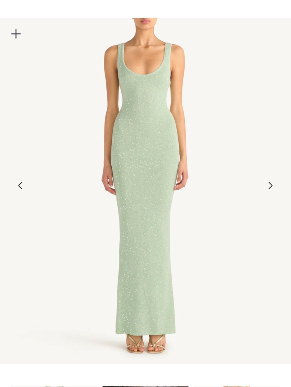 Asta Resort Ana Dress in Sage Sequin - Picture 2 of 3